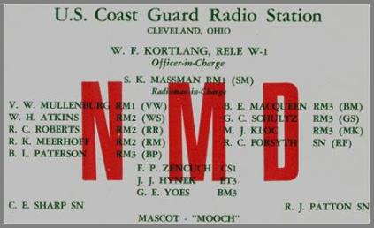NMD QSL Card listing personnel