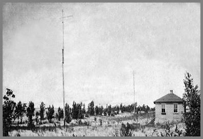 View of WGH showing building and antennas