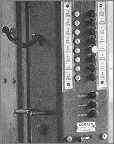 Enlarged view of lcontrol head showing 16 push buttons and channel information