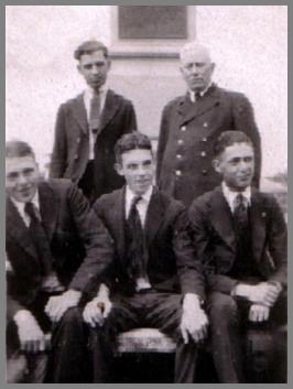 Wilson Edward Weckel Sr. front row, right, in front of the captain.
Aboard S.S Juniata, ca. 1921. Photo furnished by Richard Weckel.